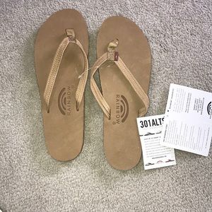 Brand new Rainbow flip flops